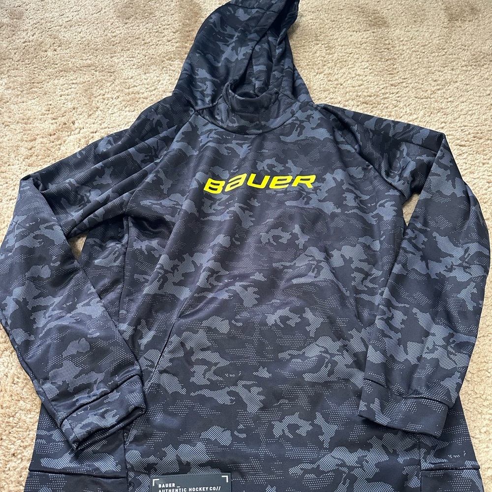 Bauer Black and Gray Camouflage Hoodie